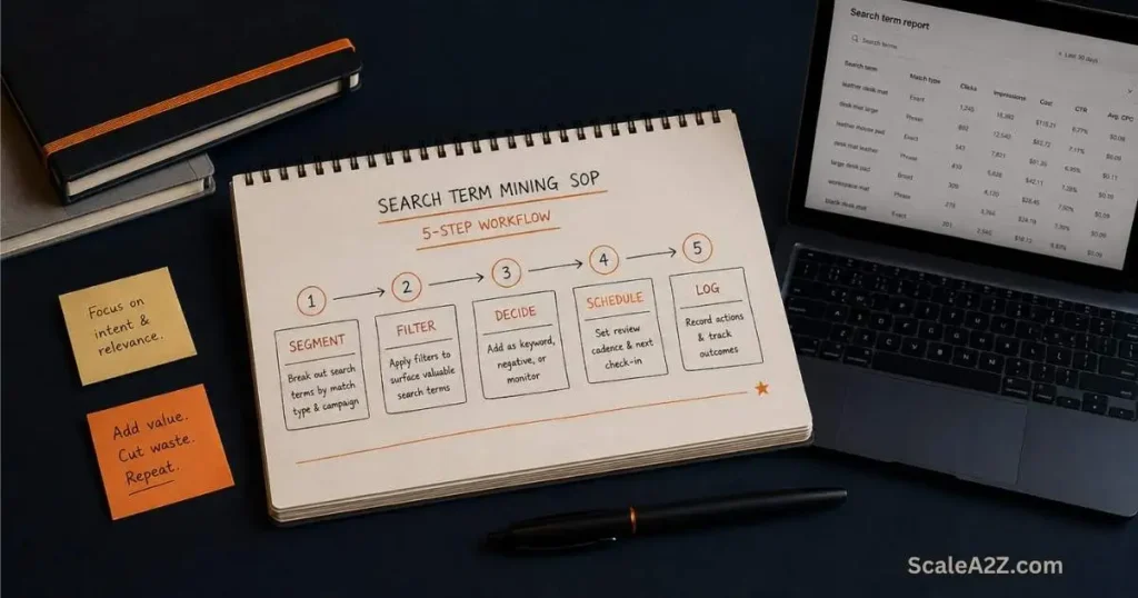 The Search Term Mining SOP — 5-Step Workflow