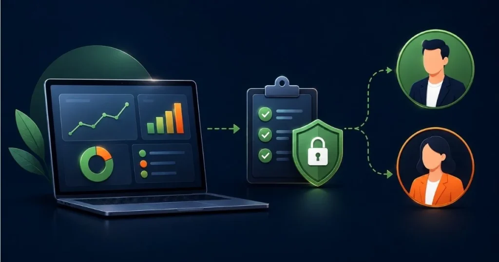 Amazon agency onboarding and secure Seller Central access workflow with client and agency collaboration dashboard