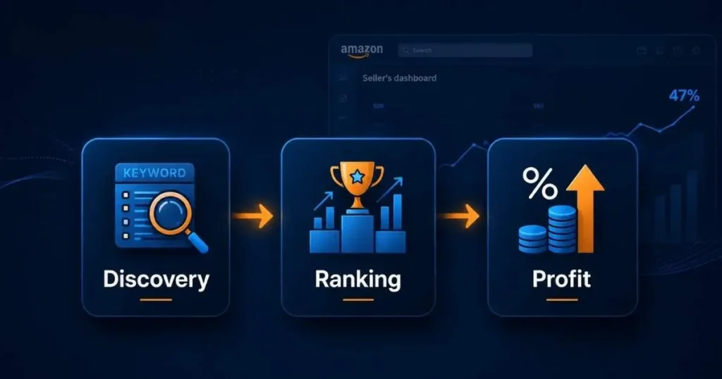 Amazon PPC campaign segmentation showing discovery ranking and profit campaign structure