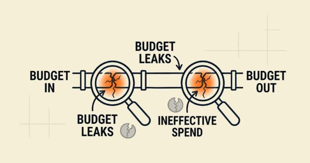 Finding budget leaks in Amazon PPC search term report