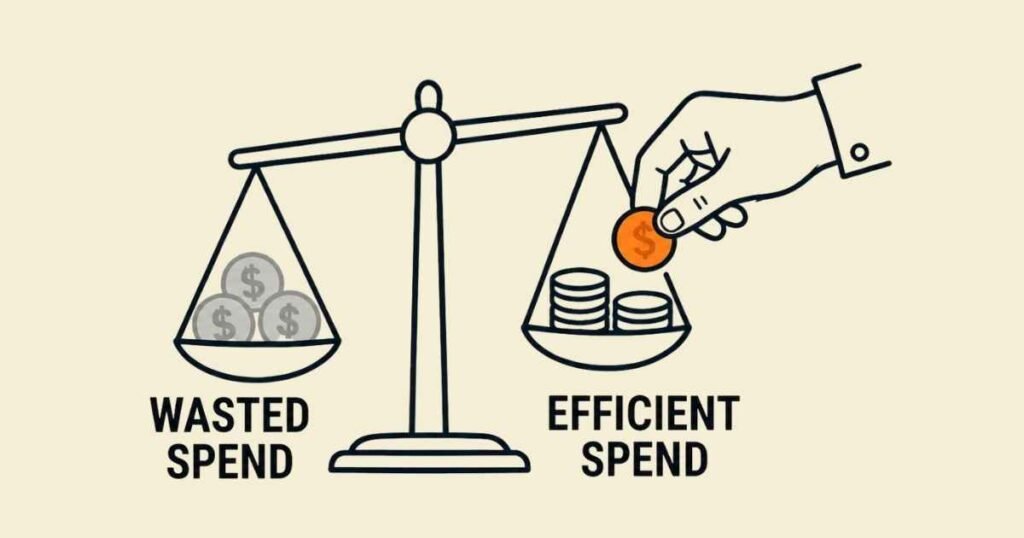 Same budget scaling model cut waste move budget improve conversion